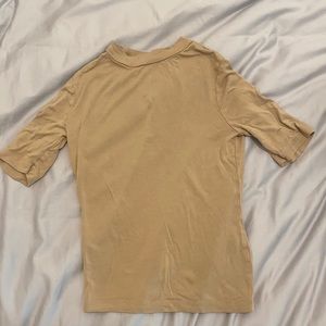 Collusion ASOS quarter sleeve tan/taupe shirt